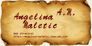 Angelina Maletić vizit kartica